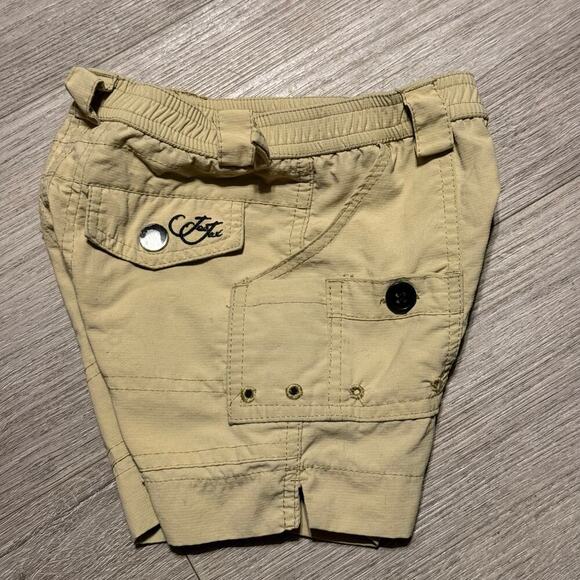 Joe Jax Toddler Boys Khaki Cargo Shorts Size 2T Utility Pockets Summer Playwear - Picture 4 of 8